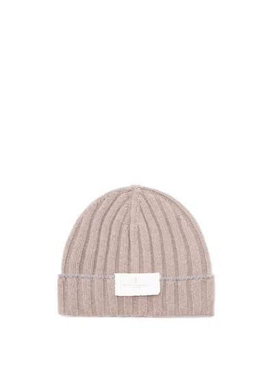 Brunello Cucinelli Men Cashmere Rib Knit Beanie