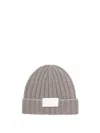 Brunello Cucinelli Men Cashmere Rib Knit Beanie In Gray