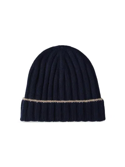 Brunello Cucinelli Men's Cashmere Rib Knit Beanie In Burgundy