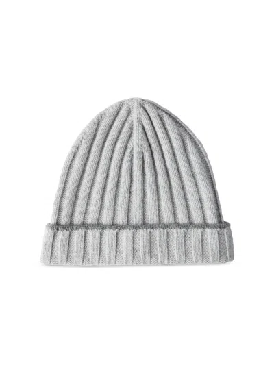 Brunello Cucinelli Men's Cashmere Rib Knit Beanie In Gray
