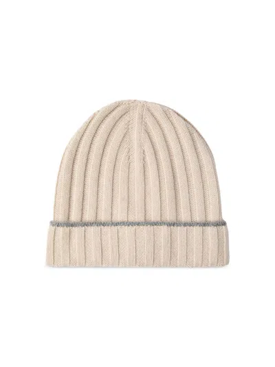 Brunello Cucinelli Men's Cashmere Rib Knit Beanie In Pink