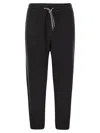 Brunello Cucinelli Men Cashmere Rib Knit Joggers With Drawstring In Black