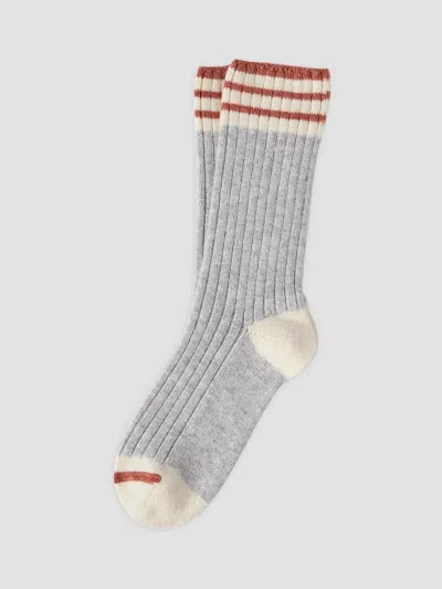 Brunello Cucinelli Men's Cashmere Rib Knit Socks In Light Grey