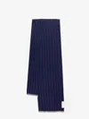 Brunello Cucinelli Ribbed Cashmere Scarf In Blue
