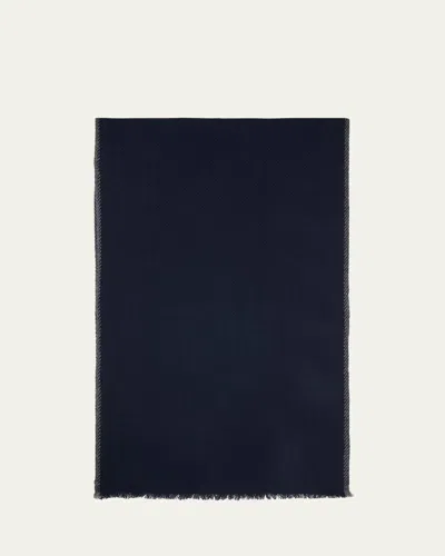 Brunello Cucinelli Men's Cashmere Scarf In Blue