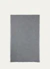 Brunello Cucinelli Men's Cashmere Scarf In C078a Grey Pearl