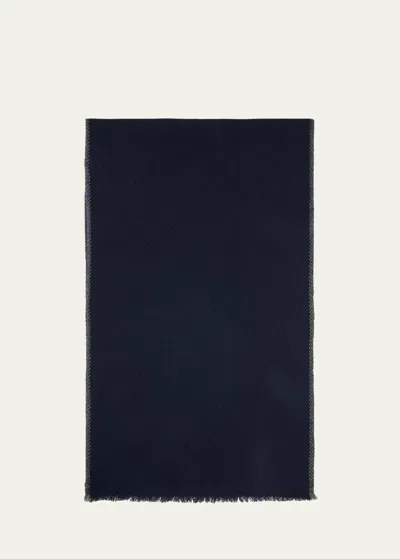 Brunello Cucinelli Men's Cashmere Scarf In Ca058 Blue