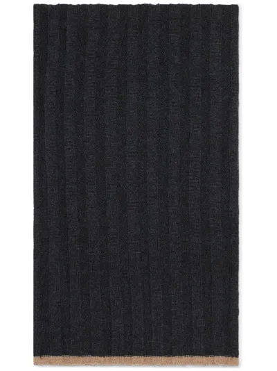 Brunello Cucinelli Men Cashmere Scarf In Black