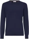 Brunello Cucinelli Men Cashmere And Silk Sweater In Blue