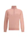 Brunello Cucinelli Cashmere Sweater Luxe High Collar In Pink