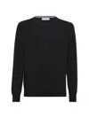 Brunello Cucinelli English-rib Cardigan Sweater In Black