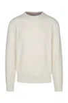 Brunello Cucinelli Crew-neck Ribbed-knit Jumper In Sand