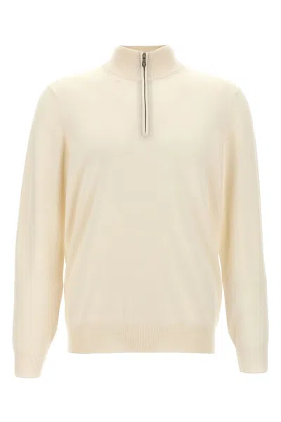 Brunello Cucinelli Men Cashmere Sweater In Neutral