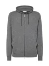 Brunello Cucinelli Sweatshirt-style Cardigan In Dark Grey