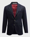 Brunello Cucinelli Men's Cashmere Three-button Sport Coat In Navy