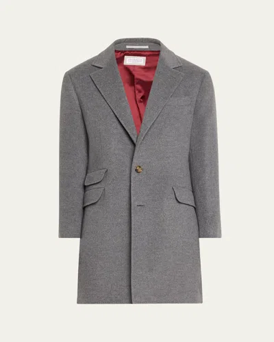 BRUNELLO CUCINELLI MEN'S CASHMERE TOPCOAT