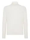 Brunello Cucinelli Men Cashmere Turtle Neck Jumper In Gray