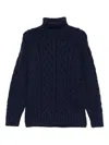Brunello Cucinelli Men Cashmere Turtle-neck Sweater In Blue