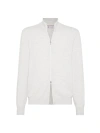 Brunello Cucinelli Funnel-neck Cashmere Cardigan In Panama