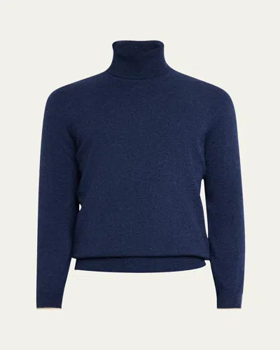 Brunello Cucinelli Men's Cashmere Turtleneck Sweater In Green/brown