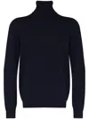 Brunello Cucinelli Cashmere Turtle-neck Sweater In Navy