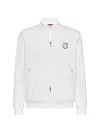 Brunello Cucinelli Men's Chalk Stripe Nylon Sweatshirt In White