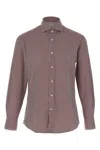 Brunello Cucinelli Checked Pattern Button-down Collar Shirt In Pink