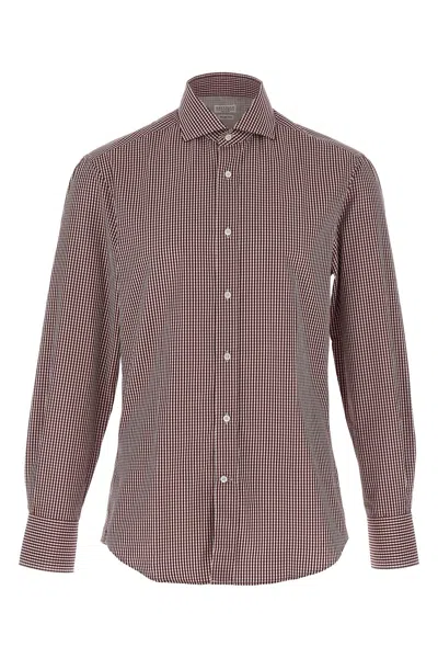 BRUNELLO CUCINELLI BRUNELLO CUCINELLI MEN CHECK SHIRT