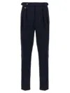 Brunello Cucinelli Tailored Trousers With Pleats And Button Detailing In Black
