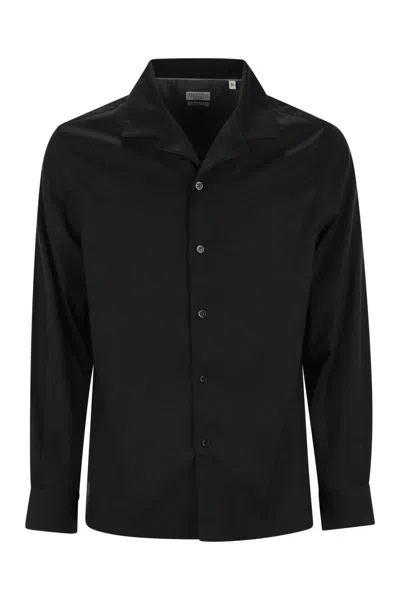 BRUNELLO CUCINELLI MEN'S CLASSIC EASY FIT COTTON SHIRT