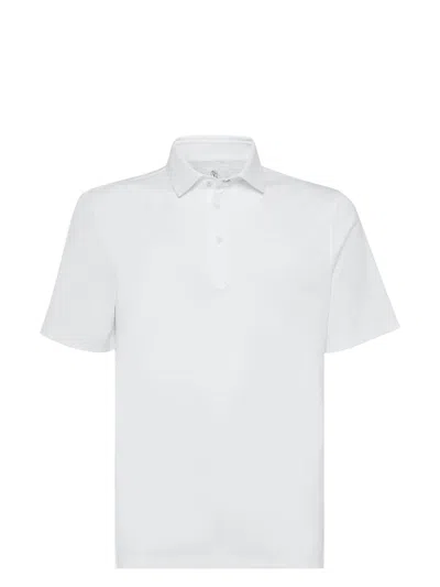 Brunello Cucinelli Men Classic Polo T-shirt In Blanc