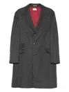 Brunello Cucinelli Button-fastening Flap-pocket Coat In Gray
