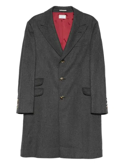 BRUNELLO CUCINELLI BRUNELLO CUCINELLI MEN ^ COAT WITH BUTTON CLOSURE AND POCKET