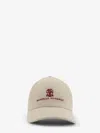 Brunello Cucinelli Men Corduroy Baseball Hat In White