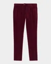 Brunello Cucinelli Garment-dyed Leisure Fit Trousers In Cotton Corduroy With Pleat Clothing In Burgundy