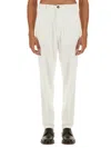 Brunello Cucinelli Men's Linen Pants In White