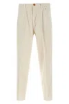 Brunello Cucinelli Corduroy Trousers With Belt Loops And Pockets In Neutral
