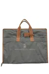 Brunello Cucinelli Men's Cotton And Leather Covers In Grey