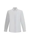 Brunello Cucinelli Cotton Shirt With Button-up Style And Spread Collar