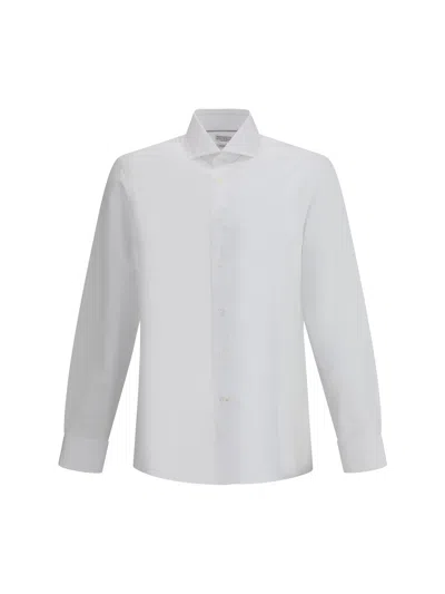 BRUNELLO CUCINELLI BRUNELLO CUCINELLI MEN COTTON AND LINEN SHIRT