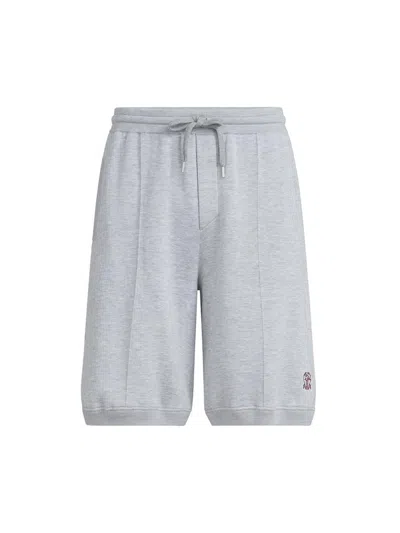 Brunello Cucinelli Cotton And Silk Blend Shorts In White