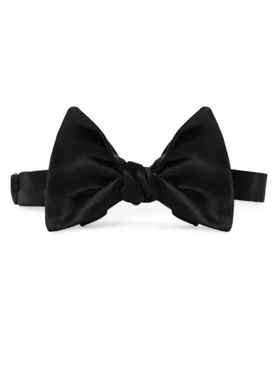 Brunello Cucinelli Men's Cotton And Silk Satin Bow Tie In Red