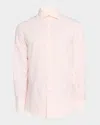 Brunello Cucinelli Striped Cotton-blend Shirt In White And Melon