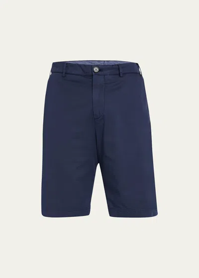 Brunello Cucinelli Men's Cotton Bermuda Shorts In Navy