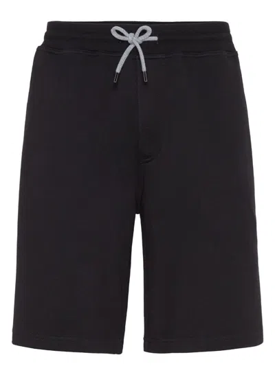 BRUNELLO CUCINELLI MEN'S COTTON BLEND BERMUDA SHORTS