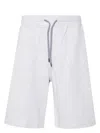Brunello Cucinelli Elasticated-drawstring Waist Shorts In Grey