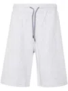 Brunello Cucinelli Bermuda Shorts In Cotton Blend Jersey Texture In Multicolor