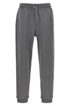 Brunello Cucinelli Men Cotton Blend Joggers In Gray