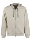 Brunello Cucinelli Cashmere Hoodie With Zip Closure