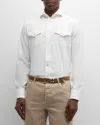 Brunello Cucinelli Long-sleeve Button-up Shirt In White